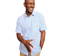 Pegasus Men's Classic Lightweight Short Sleeve Non-Iron Seersucker Stripe Shirt with Chest Pocket Blue 54/56 (4XL)
