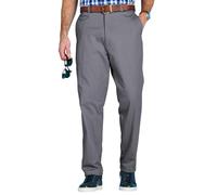 Pegasus Men's Cotton Chino Trousers with Stretch Waistband Versatile, Comfortable & Stylish Smart Casual Pants Charcoal 46W / 29L