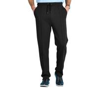 Pegasus Men's Cotton-Rich Stretch Waist Jersey Trousers Black 50-52W / 27L