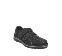 Pegasus Men's Double Strap Touch & Close Fasten Wide Fit Shoes Black