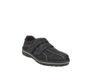 Pegasus Men's Double Strap Touch & Close Fasten Wide Fit Shoes Black