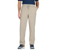 Pegasus Men's Elasticated Waist Seersucker Trousers, Lightweight Cotton Summer Pants