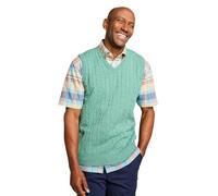 Pegasus Men's Elegant Cable Knit Slipover Premium Yarn, Ribbed Hem & Cuffs, Classic Design Mint