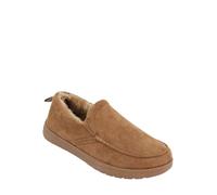 Pegasus Men's Faux Suede Fleece Lined Slipper, Warm Cosy Indoor House Shoes with Cushioned Insole Tan 11