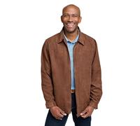 Pegasus Men's Faux Suede Lightweight Jacket, Fully Lined Coat with Zip Pockets & in Tan | Size: Large Pegasus Tan L