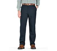 Pegasus Men's Fleece Lined Formal Trousers with Stretch Waist & Classic Straight Leg Black 44W / 29L