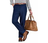 Pegasus Men's Fleece Lined Formal Trousers with Stretch Waist & Classic Straight Leg Navy 44W / 27L