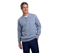 Pegasus Men's Fleece Lined Polo Shirt Warm Long Sleeve Polo with Chest Pocket Grey