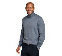 Pegasus Men's Fleece Lined Roll Turtle Neck Sweater Charcoal