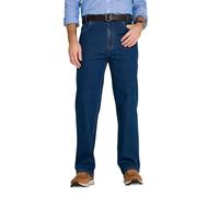 Pegasus Men's Jeans with Belt, 5-Pocket Stretch Denim Jean with Hidden Stretch Waist Blue 34W / 29L