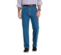 Pegasus Men's Jeans with Belt, 5-Pocket Stretch Denim Jean with Hidden Stretch Waist Light Blue 34W / 31L