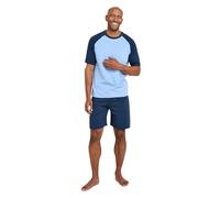 Pegasus Men's Jersey Short Pyjama Set Cotton Blend Lightweight Breathable Elasticated Waist Summer Sleepwear/Loungewear Navy 3XL