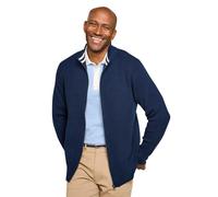 Pegasus Men's Knitted Waffle Zip Jacket - Soft Textured Fabric with Side Pockets & in Navy | Size: Medium Pegasus Navy M