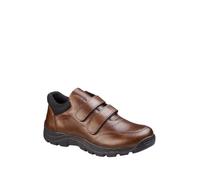 Pegasus Men's Leather Boots Water Resistant Touch Fasten Wide Fit Brown 10 UK