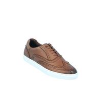 Pegasus Men's Leather Brogue Trainers, Classic Smart Shoe Look with Cushioned Trainer Support & Flexible Sole Tan