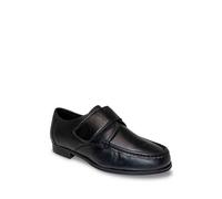 Pegasus Men's Leather Touch Fasten Wide Fit Moccasin Shoe in Black | Size: 8 Pegasus Black 8
