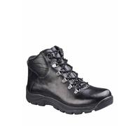 Pegasus Men's Leather Waterproof Extra Wide Fit Lace Hiker Boots - Full Grain Leather with Cushioned Support Black 12