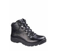 Pegasus Men's Leather Waterproof Extra Wide Fit Lace Hiker Boots with Cushioned in Black | Size: 9 Pegasus Black 9
