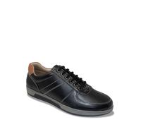 Pegasus Men's Leather Wide Fit Lace Trainer in Black | Size: 9 Pegasus Black 9