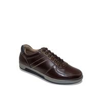 Pegasus Men's Leather Wide Fit Lace Trainer in Brown | Size: 9 Pegasus Brown 9