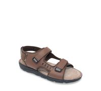 Pegasus Men's Leather Wide Fit Sandal in Brown | Size: 10 Pegasus Brown 10