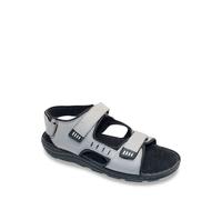 Pegasus Men's Leather Wide Fit Sandal in Grey | Size: 12 Pegasus Grey 12