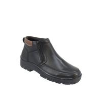 Pegasus Men's Leather Wide Fit Waterproof Twin Zip Boot with Soft Padded Ankle & in Black | Size: 13 Pegasus Black 13