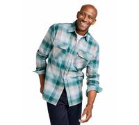 Pegasus Men's Long Sleeve Brushed Cotton Check Shirt with Chest Pockets Forest Green XL