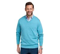 Pegasus Men's Luxury Cotton V Neck Sweater Aqua