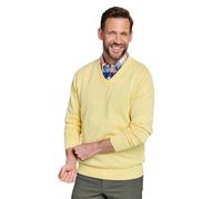Pegasus Men's Luxury Cotton V Neck Sweater Lemon