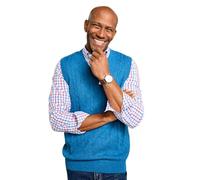 Pegasus Men's Luxury Yarn Cable Slipover Royal Blue 3XL