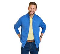 Pegasus Men's Luxury Yarn Zip Cardigan, Smart Casual Cotton Knit Jacket with in Blue | Size: 2XL Pegasus Blue 2XL