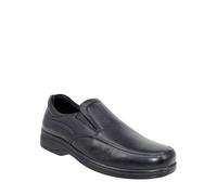 Pegasus Men's Premium Comfort Wide Fit Slip On Shoe in Black | Size: 12 Pegasus Black 12