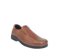 Pegasus Men's Premium Comfort Wide Fit Slip On Shoe in Brown | Size: 7 Pegasus Brown 7