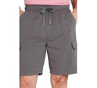 Pegasus Men's Pull On Cotton Cargo Short Charcoal