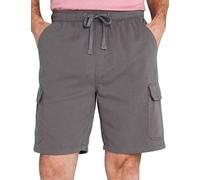Pegasus Men's Pull On Cotton Cargo Short in Charcoal | Size: 36 Pegasus Charcoal 36