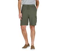 Pegasus Men's Pull On Cotton Shorts (2 Pack) Soft Pique Fabric with Elasticated in Khaki | Size: Medium Pegasus Khaki M