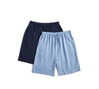 Pegasus Men's Pyjama Shorts with Fully Elasticated Waist (Pack of 2) Soft Breathable Pique Cotton with Pull On Design, 2 Side Pockets & Adjustable Drawcord Waist Navy M
