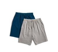 Pegasus Men's Pyjama Shorts with Fully Elasticated Waist (Pack of 2) Soft in Grey | Size: XL Pegasus Grey XL