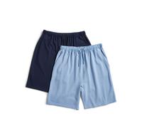 Pegasus Men's Pyjama Shorts with Fully Elasticated Waist (Pack of 2) Soft in Navy | Size: Medium Pegasus Navy M