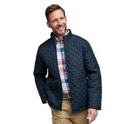 Pegasus Men's Quilted Jacket with Pockets, Full Zip, Lightweight Weatherproof Coat, Casual Outdoor Coat, 30" Length Navy L