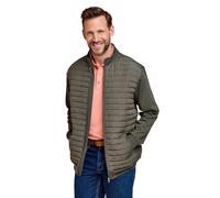 Pegasus Men's Quilted Knitted Jacket Sweatshirt Hybrid with Wadded Front in Khaki | Size: Large Pegasus Khaki L