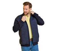 Pegasus Men's Quilted Knitted Jacket Sweatshirt Hybrid with Wadded Front in Navy | Size: XL Pegasus Navy XL