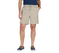 Pegasus Men's Seersucker Cotton Shorts with Stretch Waistband, Zip Fly & Drawcord Lightweight Elasticated Waist Short