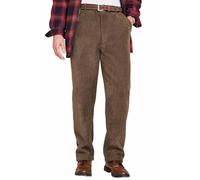 Pegasus Men's Sherpa Lined Corduroy Trousers with Stretch Waist, 8 Wale Cord Thermal Pants with Button & Zip Fly Olive