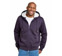 Pegasus Men's Sherpa Lined Hoodie Cotton Blend Zip Up Fleece Hooded Sweatshirt with Kangaroo Pockets Navy XL