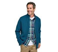 Pegasus Men's Sherpa Lined Tuck Stitch Zip Jacket With Pockets Heavyweight Thermal Knit Petrel XXL