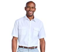 Pegasus Men's Short Sleeve Pilot Shirt in White | Size: 3XL Pegasus White 3XL
