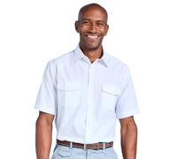 Pegasus Men's Short Sleeve Pilot Shirt White