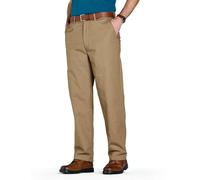 Pegasus Men's Smart Soft & Comfortable Fleece Lined Chino Trousers in Camel | Size: 40L Pegasus Camel 40L